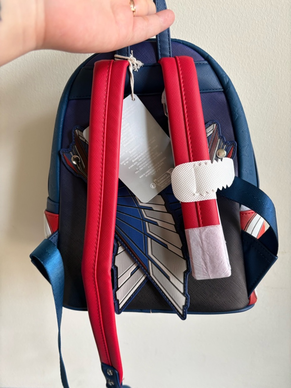 Loungefly Captain America Blue, Red & White Mini Backpack - Picture 2 of 5